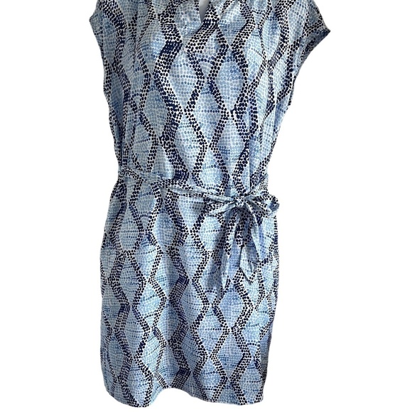 Liz Claiborne Petite | Blue and Print Dress - Picture 3 of 7